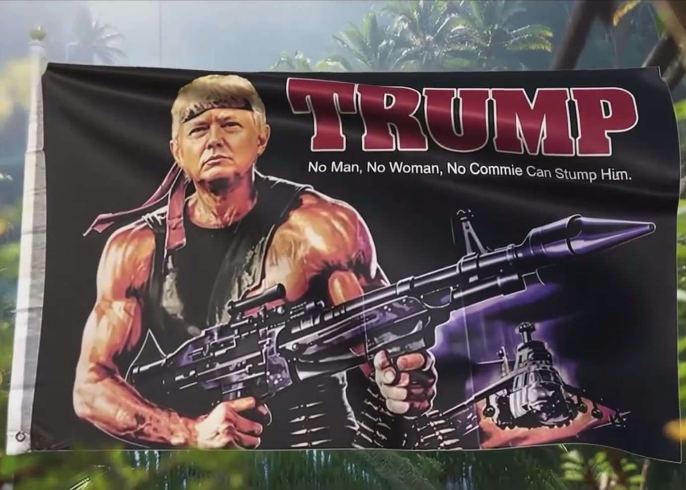 Trump Rambo Flag